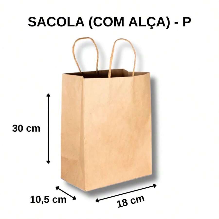 Plain Kraft Paper Bag 10 Units Choose Size - 10 PLAIN BAG SIZE P - View 1