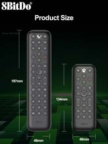 8BitDo 媒体遥控器兼容  One 兼容  Series X/S 由微软游戏手柄控制器游戏机配件授权，黑色短版 - Black Short Edition - 查看 6