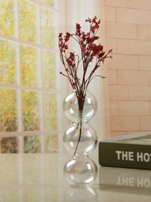 1 Stück Glas Blasen Hydroponik Vase, einzigartiger kugelförmiger Glas Blumenvase, kreative niedliche Einzelknospen Flasche, geeignet für Heimdekoration, Hochzeitstisch Mittelstücke