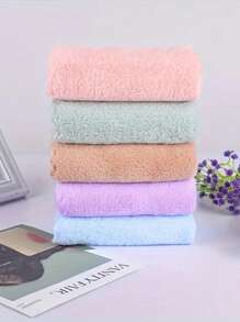 5pcs/10pcs/20pcs/30pcs Random Color Solid Hand Towels (9.4 In*9.4 In), Soft Absorbent Hand Towel For Home, Bathroom, Multi-Purpose Towels For Washing Dishes, Drying Hands Home Bathroom Decor Fall Decor Back To School