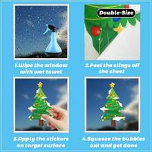 136 Pcs Christmas Rudolph Window Clings Decorations  Shop Window Stickers With Gnome, Snowman, Reindeer, Santa Claus For Winter Christmas Decorations Ornaments Xmas Party Favors - Multicolor - View 6