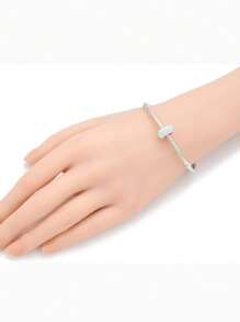 1pc Authentic Solid Sterling Silver Jan-Dec Birthstone Bead Charm  Rhinestone Compatible With  All Bracelet Necklace Women Birthday Gift