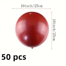 10/20/50pcs 10-Inch Ruby Red Pomegranate Latex Balloon-Perfect For Weddings, Engagements, Birthdays, Etc.-Multifunctional Decoration For Living Rooms, Bedrooms And Parties - Red - View 7