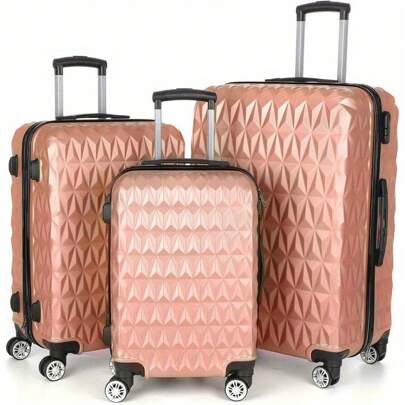 Luggage Sets 3 Piece Hard Shell Luggage ABS 20" 24" 28" Travel Suitcase Set Lightweight Durable Travel Suitcase With Spinner Wheels For Family Workv Suitcases Suit Case Travel Luggage Carry On