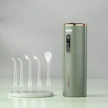 四合一电动牙线，粉色漱口水，3 种颜色和 3 种模式 USB 充电牙线，5 个喷嘴，7 级防水，便携式家庭、旅行、家用，适合作为男女的礼物。 - 彩色 - 查看 10