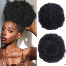 8Inch Afro Puff Drawstring Ponytail Kinky Curly Bun Hair Synthetic Short Extensions Hairpieces Updo Hair For Women