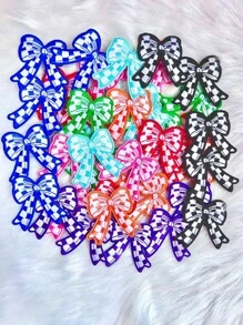 Colorful Aesthetic Dainty Bow Embroidered Iron On Patches For DIY Trucker Hats, Clothes, Jeans, Jackets, Backpacks Decoration