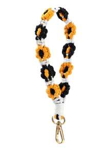 1 件波西米亚手工编织雏菊花钥匙扣和挂绳，免费配色撞色钥匙扣饰物和支架，适合送给母亲、家人、朋友、生日、节日的手机饰物、手机链的礼物 - 彩色 - 查看 8