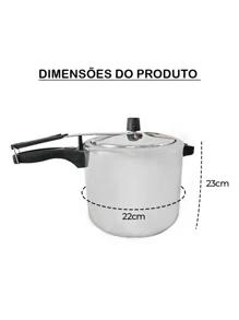 Suprema Roque Pressure Cooker 7 Liters Premium Resistant Aluminum - 灰色 - 查看 2