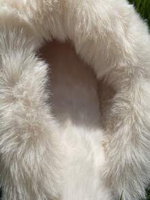 秋冬季女士加厚保暖时尚舒适家居粉色毛绒拖鞋 - 粉色 - 查看 4