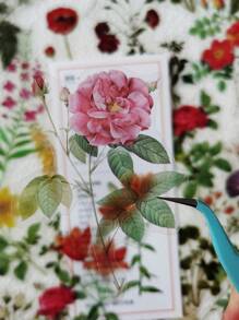 40pcs/Pack Garden Plant & Flower Themed PET Stickers, Scrapbooking Decoration Material,School Supplies,Back To School