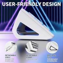 Stream Studio Controller ATTACK SHARK * A.JAZZ AKP153 Stream Studio Controller Keypad Type-C Wired With 15 Macro LCD Key&1 Side Screen Display Detachable Stand For Multi Action Triggered In Win OBS App[Programmable LCD Keys And Screen Display]Designed With 15 Visual Keys