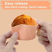 4Pcs/8Pcs Silicone Baking Air Fryer Cup, Reusable Silicon Air Fryer Baking Liner, Replace Disposable Parchment Paper Square Shaped Liner, Silicone Muffin Cups For Baking Cake Egg Tart Pudding Baking- Kitchen Air Fryer Accessory