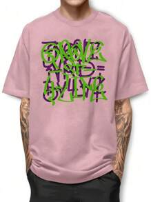 GROVE ST PRINT GTA SA Cotton Round Neck T-Shirt BPJ2 - 淺粉色 - 查看 1
