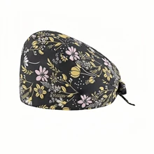 1 件女款-涤纶面料花卉、心形、卡通印花护士帽，适用于医生、护士、美容院、兽医医院和家政工作者，抗菌防尘万圣节情人节 - 彩色 - 查看 14