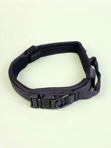 1个带扣狗项圈，适合中大型犬，带魔术贴可挂名牌，耐用战术宠物项圈 - 彩色 - 查看 3