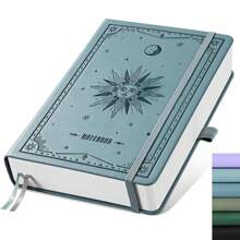 Jurnal pentru caiet necompletat - 320 de pagini, hârtie groasă de 100 g/m², legare din piele artificială A5, caiet de schițe pentru desen, pictură și artă, necăptată, bloc de schițe simplu, pentru bărbați și femei, scris de lucru, 5,75 x 8,38