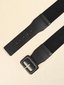 1 件女式弹力腰带 - 简约优雅纯色百搭连衣裙束腰带 - A - 查看 9