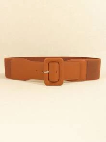 1 件女式弹力腰带 - 简约优雅纯色百搭连衣裙束腰带 - A - 查看 14