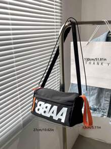 Men's Sling Bag, Ins Style Cool Hip-Hop Japanese Shoulder Crossbody Bag, Casual And Simple Student Messenger Bag, Street College Bag Multi-Functional Sling Bag Man Bag Cross Body Bag Shoulder Bag Students Bag For Man Cylinder Bag Men Bag Winter Travel Black Bag Travel Essentials Holiday Essentials Bag Camping Sling Bag Bags Summer Back To School Vacation Bag Pack Spring School Supplies Print Gym Bag Sling Bag Side Bags New Life Items For Students Men Essentials Body Bag Shopping Bag Canvas Tote Bag Pouch Phone Bag