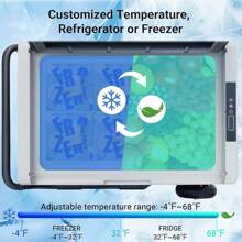 Smad Car Fridge,Portable Refrigerator12V/24V D C,Car Refrigerator 69 Quart (50 Liter),Portable Fridge Freezer,12v Refrigerator -4℉-68℉ Car Cooler,Compressor Portable Freezer For Vehicles,Truck,Camping - US B Type Plug(110-127V) - View 2