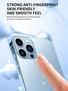 ZYONS Bộ 4 miếng dán cường lực mặt sau (2 miếng) + miếng dán cường lực mặt trước (2 miếng), chống rơi vỡ, chống trầy xước, tương thích với dòng 17 Pro Max/17 Air/16E/16 Plus/16 Pro/16 Pro Max/15/14/13/12/11/X/8/7 - 2 miếng dán mặt sau + 2 mặt kính trước - Xem 6