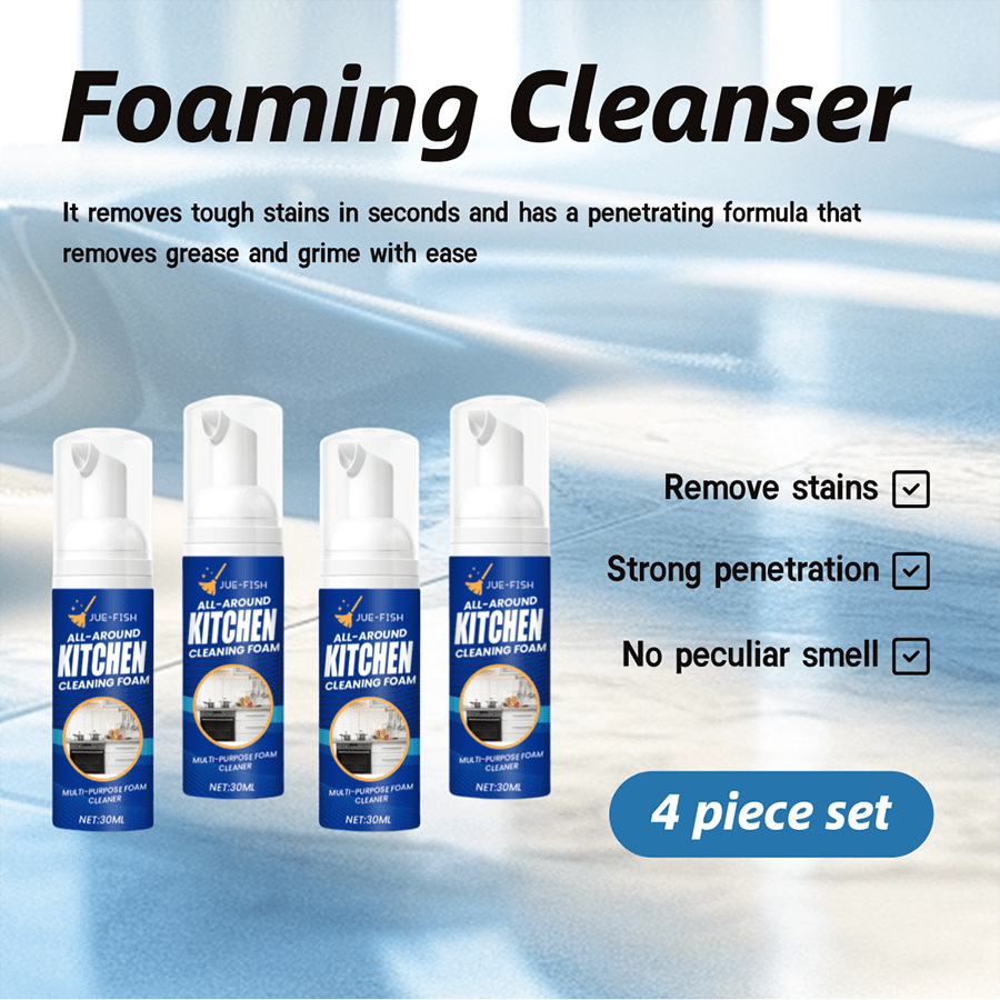 Kitchen Foam Cleaner Easily Removes Heavy Oil Stains From Kitchen
