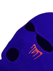 1 件时尚拉法帽 3 孔滑雪面罩刺绣面罩全脸面罩冬帽派对面罩限量刺绣礼品万圣节毛线帽秋季服装 - 彩色 - 查看 3