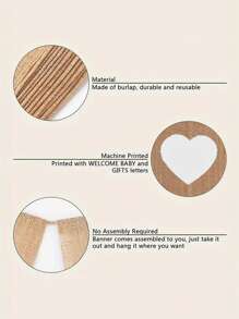 1pc "Welcome Baby" Jute Bunting Banner Decoration For Baby Shower, Birthday, Newborn Partybaby Shower Family Decorations Gifts