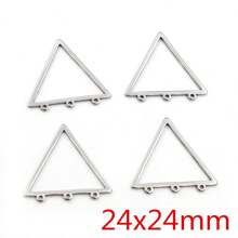 5pcs 316 Stainless Steel Charms Geometry Metal Stamping Blanks DIY Porous Connector Pendant Necklace Earring Accessories