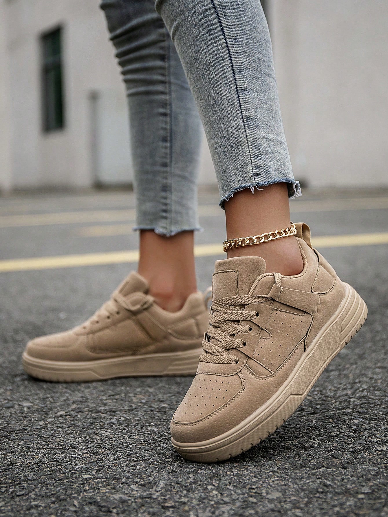 (مقاس صغير) أحذية رياضية كاجوال رقعية مريحة للنساء...