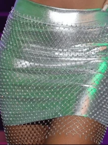 Point Of Light Skirt - Bạc - Xem 1