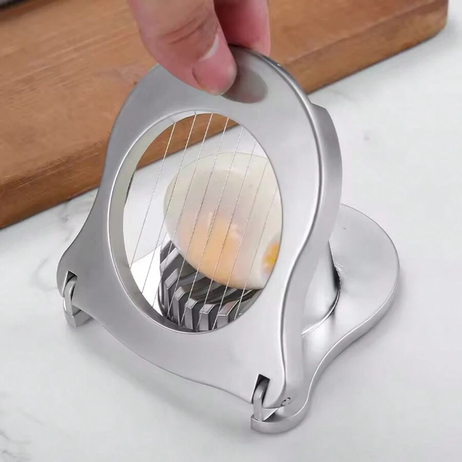 Versatile Stainless Steel Egg Slicer Dishwasher Safe Easy Clean Egg