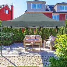 COBIZI Pavilion 3x4.5 Waterproof Stable Winterproof With 4 Side Walls, Popup Folding Pavilion,Canopy Party Tent, Foldable Sun Protection Garden Tent For Beach Wedding Camping With Handbag (3 X 4.5m Gray)