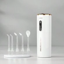 四合一电动牙线，粉色漱口水，3 种颜色和 3 种模式 USB 充电牙线，5 个喷嘴，7 级防水，便携式家庭、旅行、家用，适合作为男女的礼物。 - 彩色 - 查看 7
