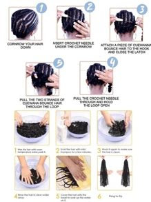 French Curls Braiding Hair Extensions Synthetic Hair Loose Wave Spiral Curl Braids High Temperature Ombre Pre Stretched Hair Extensions For Women