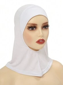 2入組新款圓形開口彈性女式鬼頭帽，圍巾，針織毛帽，頭巾