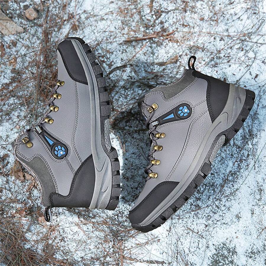 New HighTop Outdoor Hiking Boots Men, Warm Padded For Winter, Large