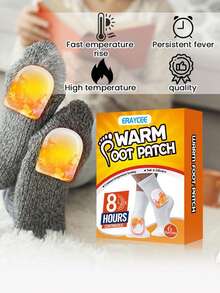 6pcs Portable One-Time Heating Foot Warmer Pads, Keeps Feet Warm In Winter