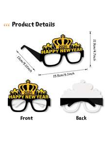 Fengshang Jewlery Co.,Ltd 8pcs/Set 2025 New Year Party Funny Photo Booth Props Paper Glasses Beach Accessories For Women Glasses Shades - Multicolor - View 4