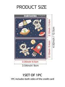 2 件 Mastodon Bad Wolf 图案信用卡皮，采用优质 PVC 制成，自粘，防水，防刮，防滑，耐磨，即剥即贴，可拆卸，适用于身份证、信用卡、玩具卡等装饰美化，3.35x4.92 英寸 - 彩色 - 查看 7