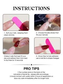 10pcs Glossy Blue Artificial Nails Finger With Pearls No Bad Smell  For Stage Performance Wear - Multicolor - View 6