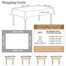 1 tấm khăn trải bàn bằng PVC chống thấm nước, chống dầu và có thể giặt được theo phong cách Bắc Âu họa tiết hoa và hình học - sen bạch mã - Xem 3