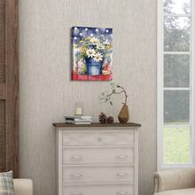 Nature Mountain Wall Art For Living Room, National Park Sunflower Landscape Canvas Picture Wall Decor 12x16, Sunset Grand Teton Lake Prints Painting Artwork For Kitchen Bedroom Home Decoration - 鄉村雛菊 - 查看 2