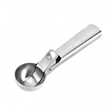 1 pieza Boleador de fruta de acero inoxidable, cucharón de fruta de precisión, desbolador de fruta fácil, herramienta de cocina práctica para una presentación elegante de frutas - Plateado - Ver 9