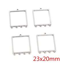 5pcs 316 Stainless Steel Charms Geometry Metal Stamping Blanks DIY Porous Connector Pendant Necklace Earring Accessories
