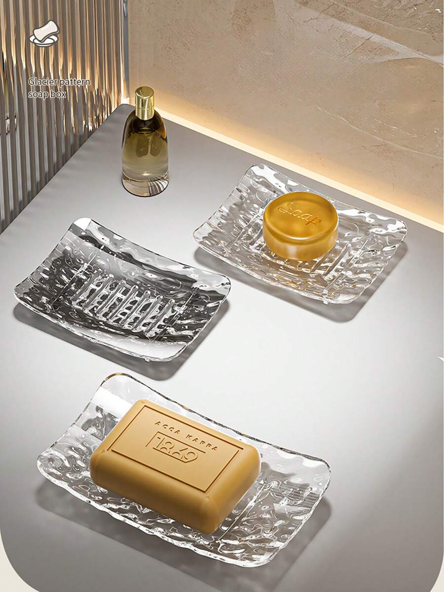 1 pièce Boîte à savon pour égoutter l'eau, boîte à savon de salle de bain, plan de travail, support à savon non perforé, boîte à savon de salle de bain, décoration de salle de bain, décoration d'automne, rentrée scolaire