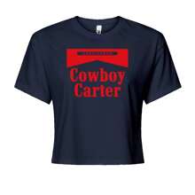 Camiseta corta Cowboy Carter Country Act Two - Azul Marino - Ver 1