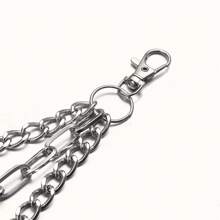 1pc Chain Pocket Pants Trousers Belt - Punk Rock Inspired Chain Layered Waist Accessories With Spike Tassel Details - Unique Gift Idea For Fashionistas