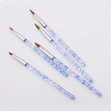3支/5支装美甲彩绘笔，闪粉美甲刷，水晶美甲雕刻笔，双头美甲笔，亚克力美甲绘图笔，美甲工具，适用于美甲、家居DIY - 彩色 - 查看 5